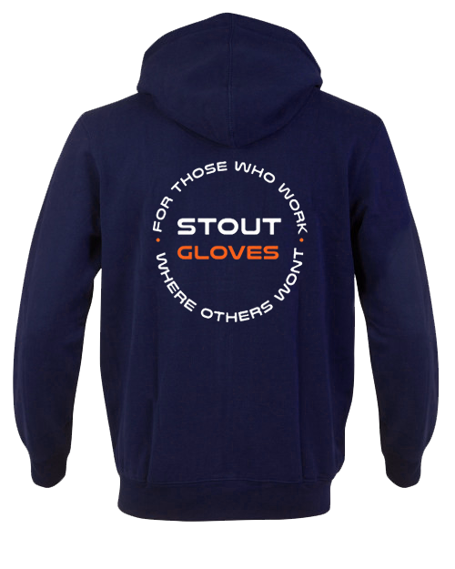 Stout Gloves Hoodie " For Those Who Work Where Others Wont" - NAVY BLUE