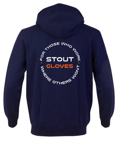 Stout Gloves Hoodie " For Those Who Work Where Others Wont" - NAVY BLUE